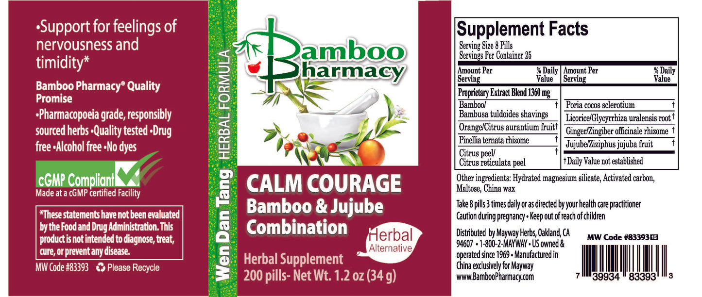 Calm Courage - Bamboo & Jujube Combination